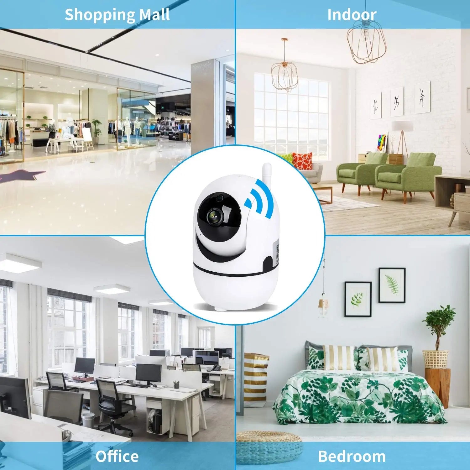 Baby Monitor With Camera And Audio IP Wireless 3D Tracking Mini Camera 2MP HD 1080P